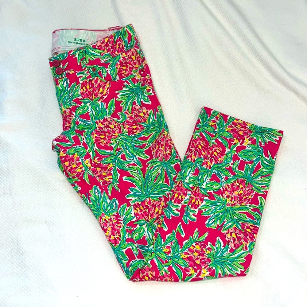 Lilly Pulitzer Worth Straight Jean in Spike the Punch Print Size 0